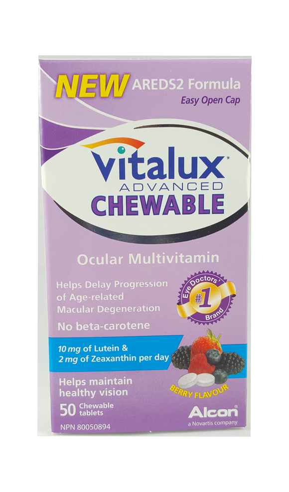 Vitalux Advanced Chewable, 50 Tablets - Green Valley Pharmacy Ottawa Canada