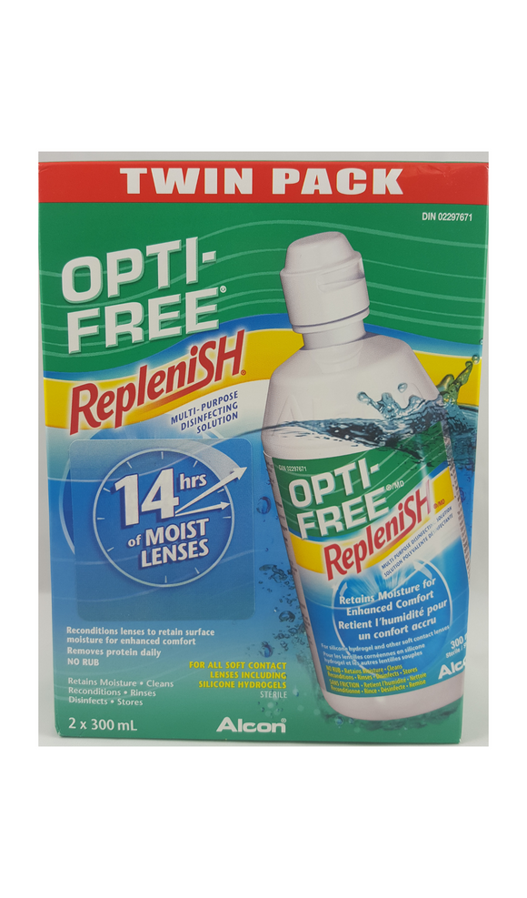 Opti-Free Replenish, 2 x 300 mL - Green Valley Pharmacy Ottawa Canada