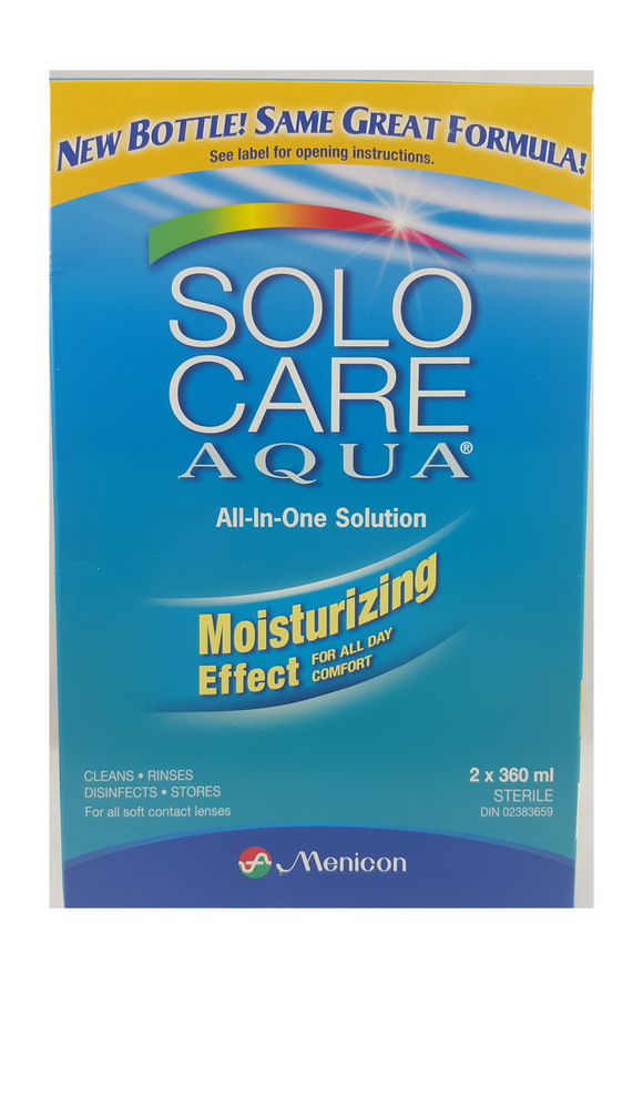 Solo Care Aqua, All in One Solution, 2 x 360 mL - Green Valley Pharmacy Ottawa Canada