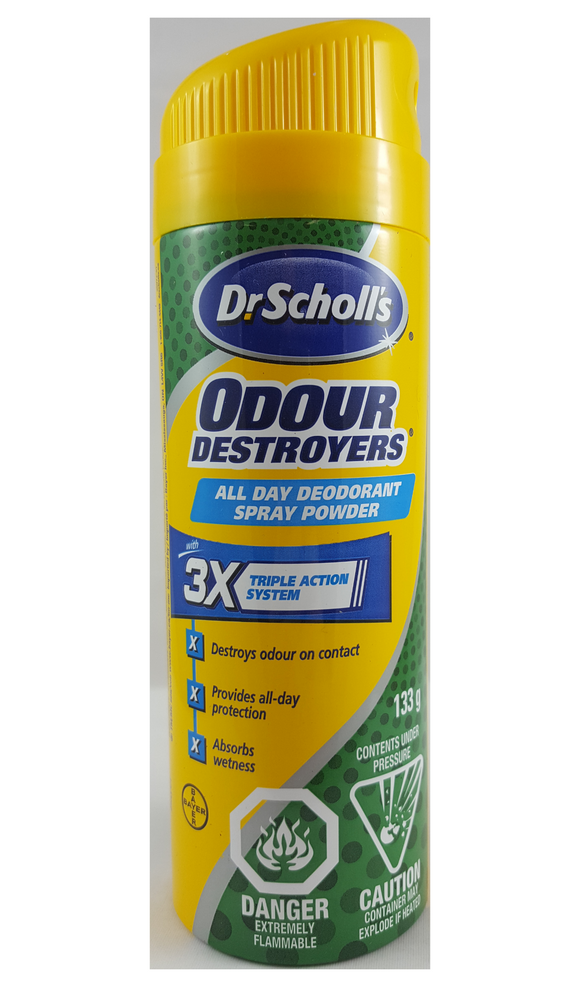 Dr. Scholls Odour Destroyer, 133 g - Green Valley Pharmacy Ottawa Canada