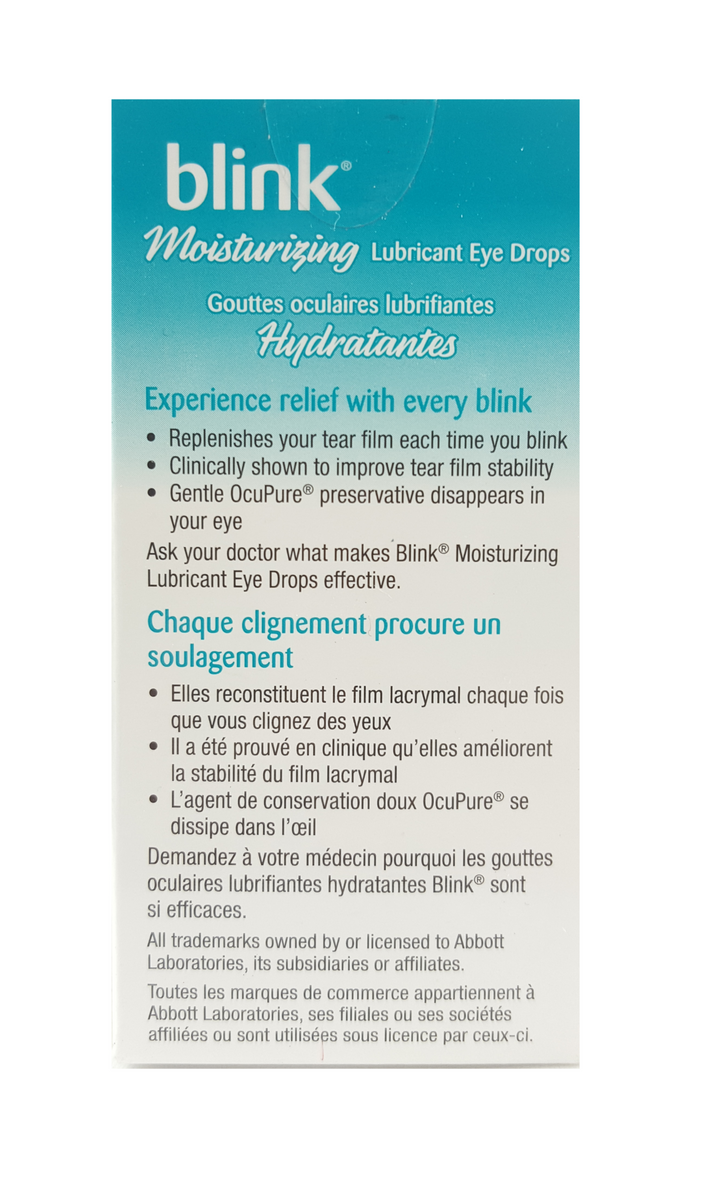 Blink Moisturizing Eye Drops, 15 mL Green Valley Pharmacy