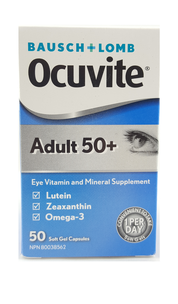 Ocuvite Adult 50 +, 50 Capsules - Green Valley Pharmacy Ottawa Canada
