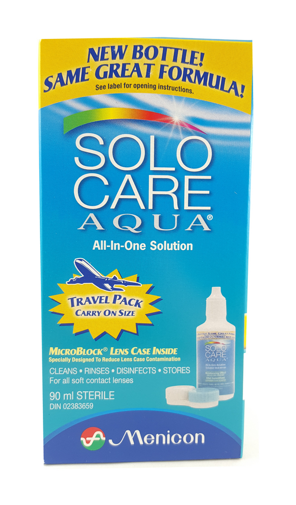 Solo Care Aqua, All in One Solution, 90 mL - Green Valley Pharmacy Ottawa Canada