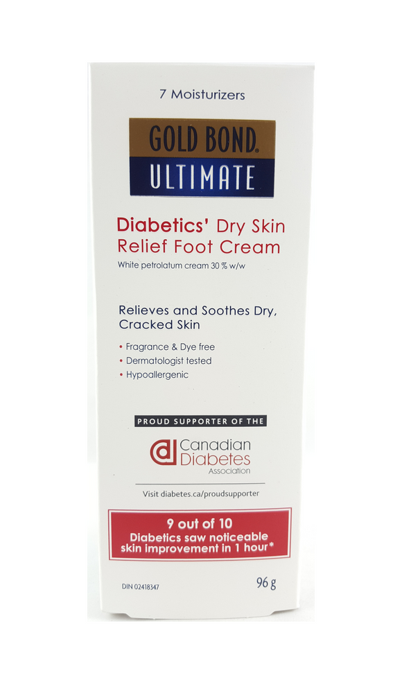 Gold Bond Ultimate, Diabetic Dry Skin,  96 g - Green Valley Pharmacy Ottawa Canada