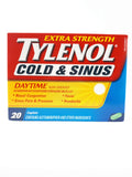 Tylenol Cold & Sinus Extra Strength, 20 Daytime Caplets - Green Valley Pharmacy Ottawa Canada