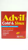 Advil Cold & Sinus, 10 Caplets - Green Valley Pharmacy Ottawa Canada