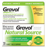 Gravol Ginger, 20 Tablets - Green Valley Pharmacy Ottawa Canada